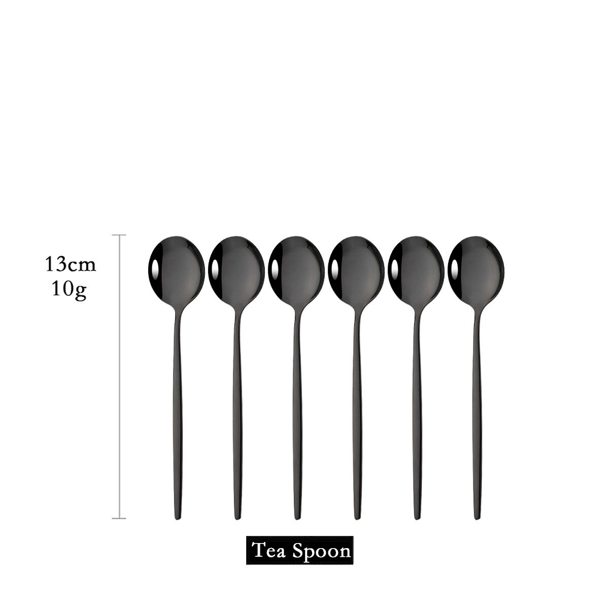 Gold Cutlery Flatware - 6Pcs Tea Coffee Stir Mini Spoons