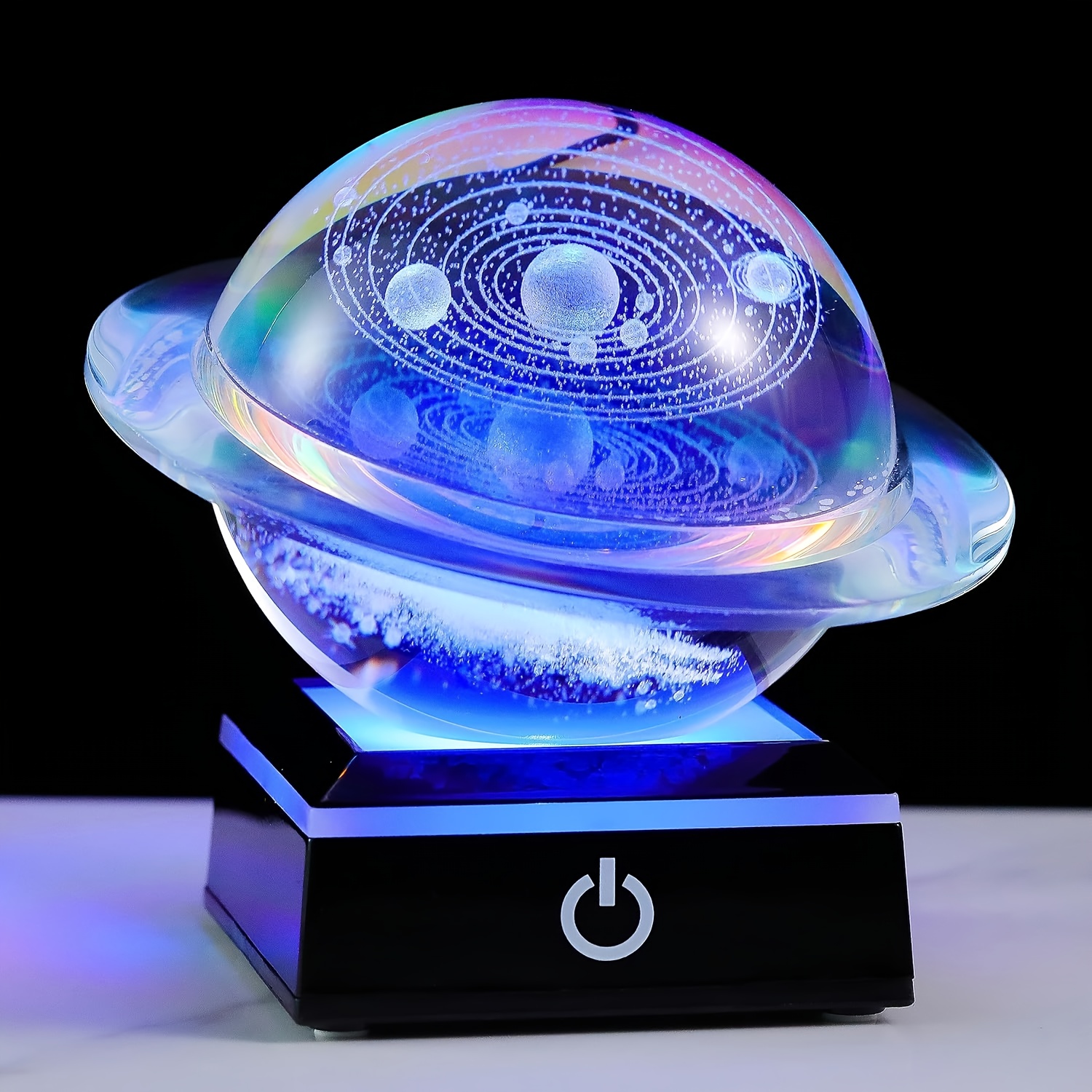 Crystal Ball Decor - 3D Solar System & Galaxy Crystal