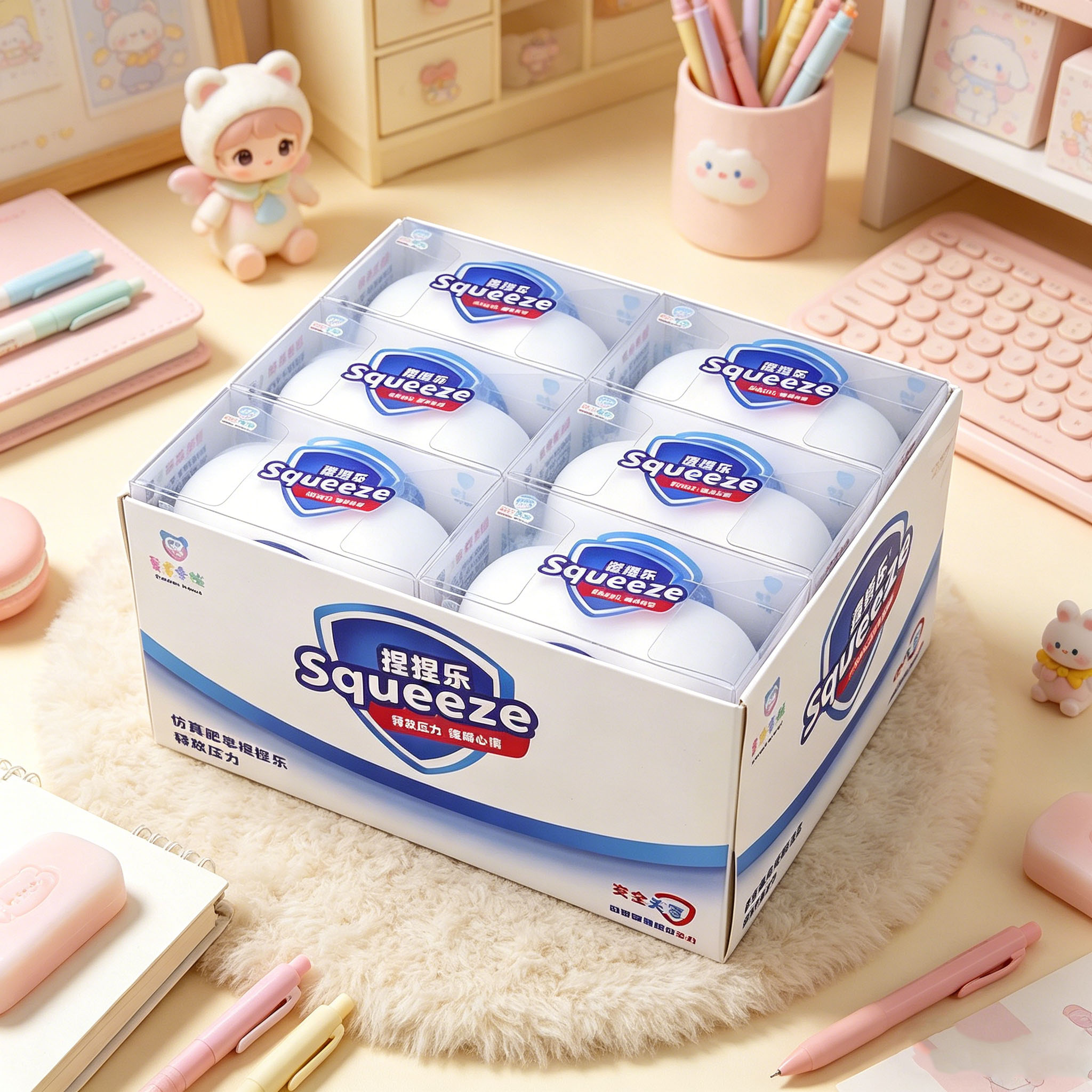 Crystal Ball Decor - Square Simulated Soap Crystal Mud Squishy,