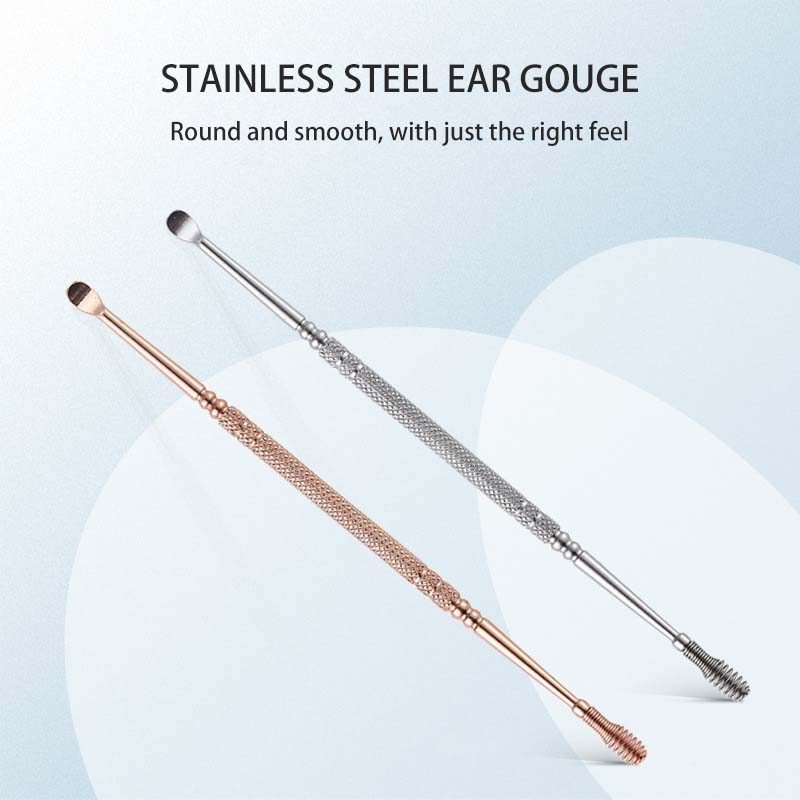 Gold Cutlery Flatware - Rose Gold Stainless Steel Spiral Earpick