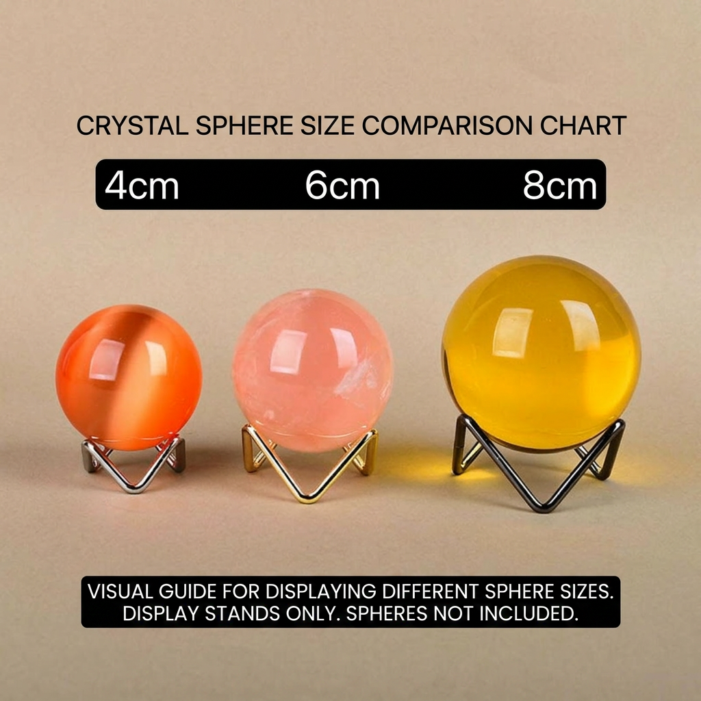 Crystal Ball Decor - Metal Geometric Display Stand For Crystal