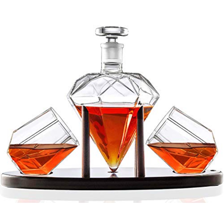 Whiskey Decanter Diamond shape - Glass Decanter Whiskey recension och pris