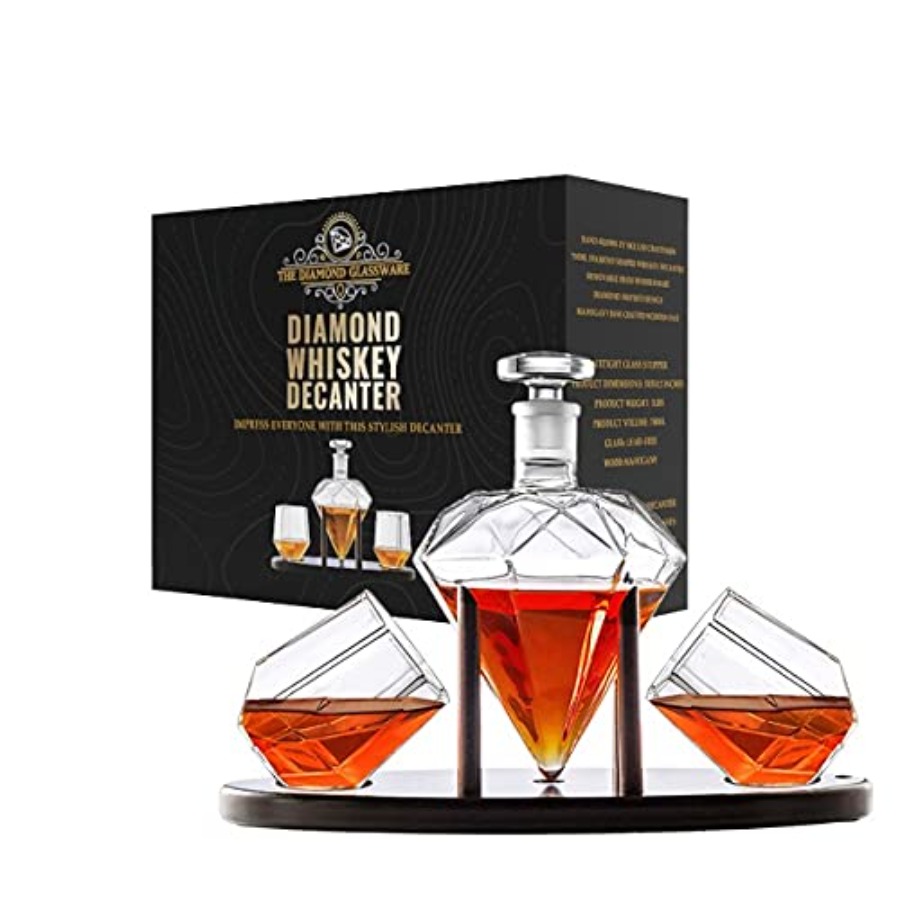 Whiskey Decanter Diamond shape - Glass Decanter Whiskey recension och pris