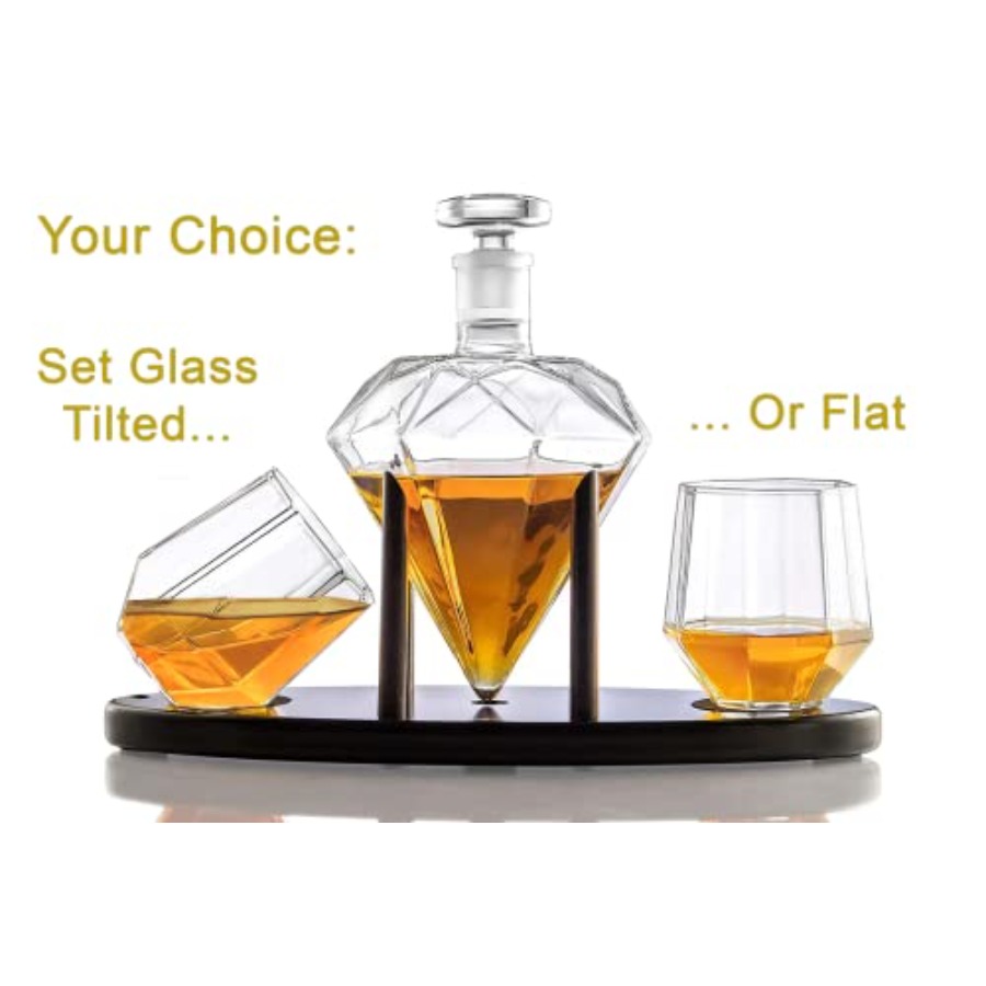 Whiskey Decanter Diamond shape - Glass Decanter Whiskey recension och pris