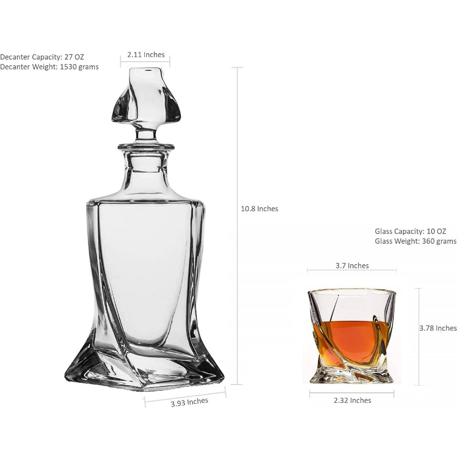 LeadFree Crystal Glass Whiskey - Glass Decanter Whiskey recension och pris