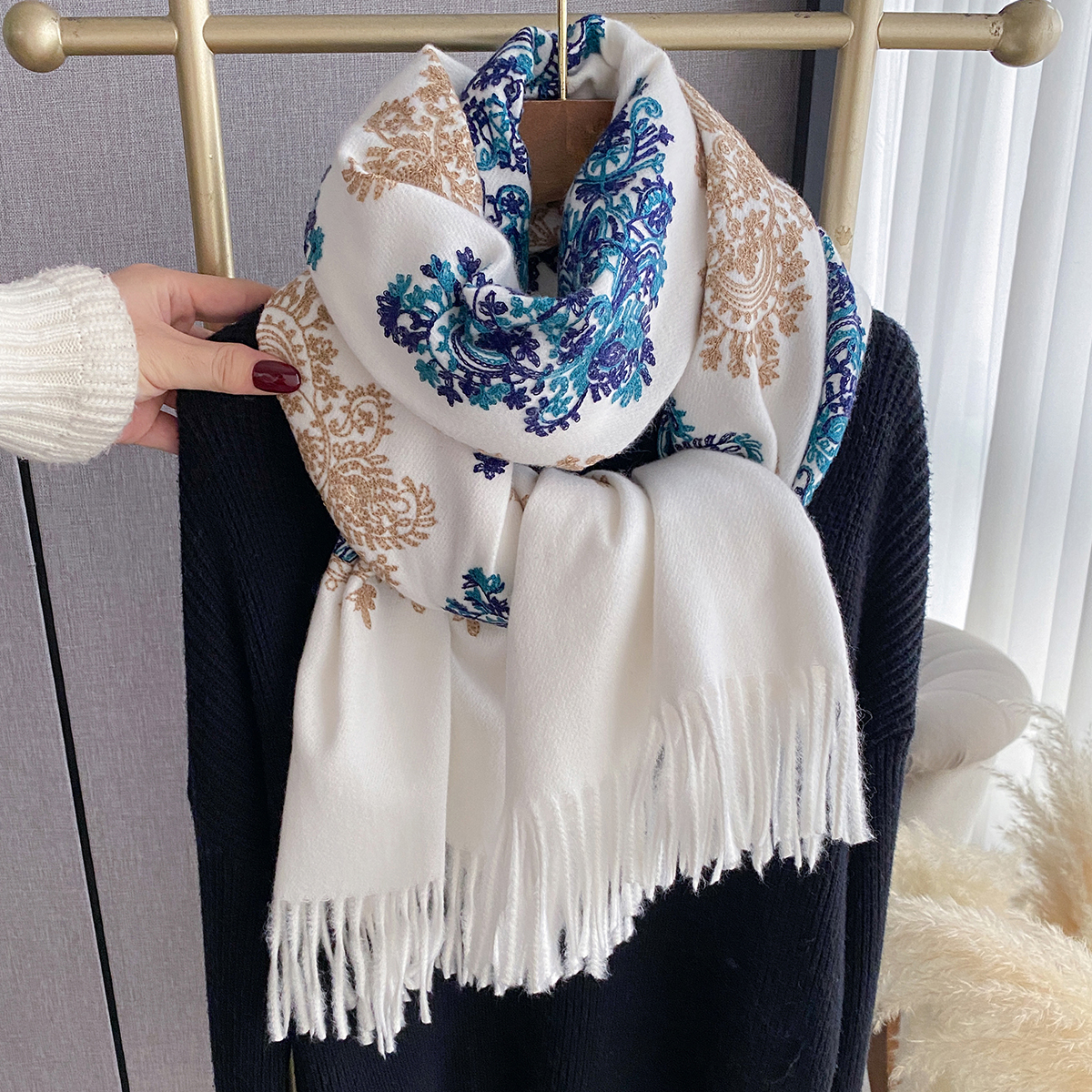 Women Fashion Winter Warm Cash - Cashmere Throw Blanket recension och pris