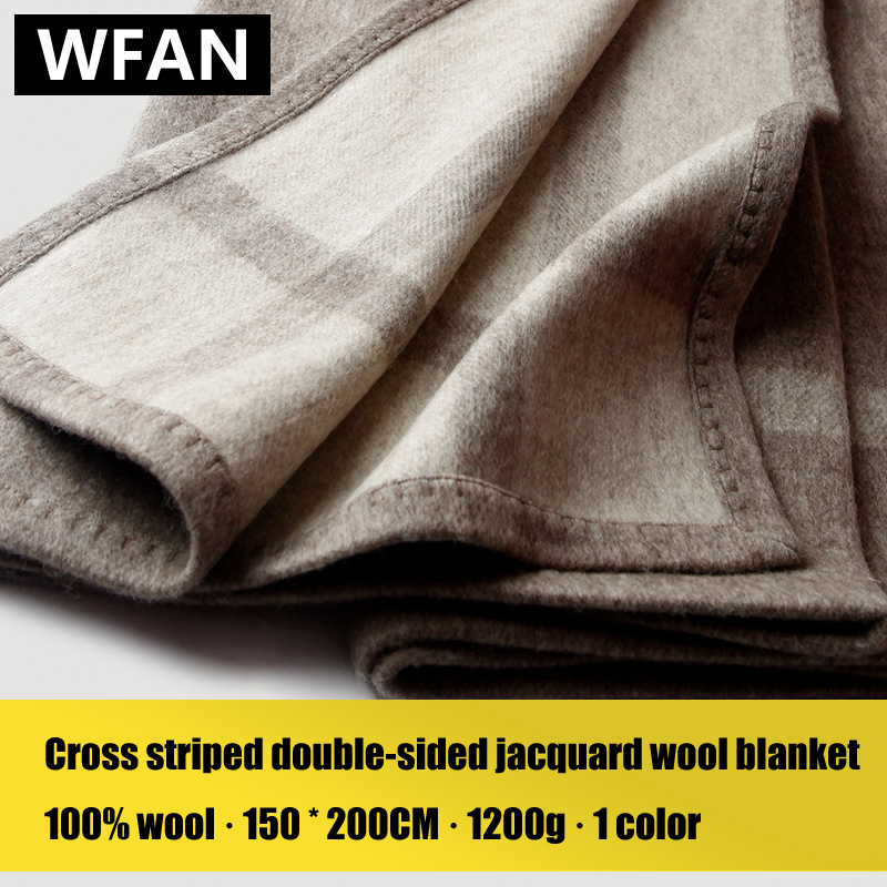 Cross Striped Double sided Jac - Cashmere Throw Blanket recension och pris