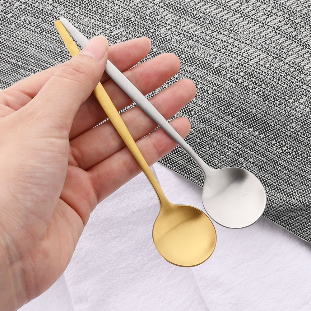 6Pcs Tea Coffee Stir Mini Spoo - Gold Cutlery Flatware recension och pris