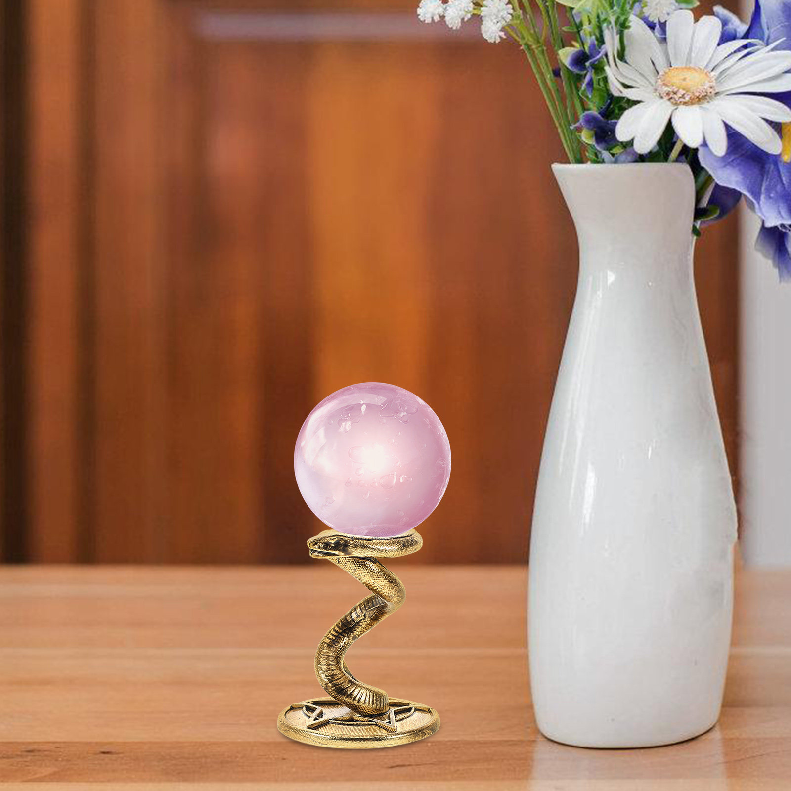 Alloy Metal Snake Crystal Ball - Crystal Ball Decor recension och pris