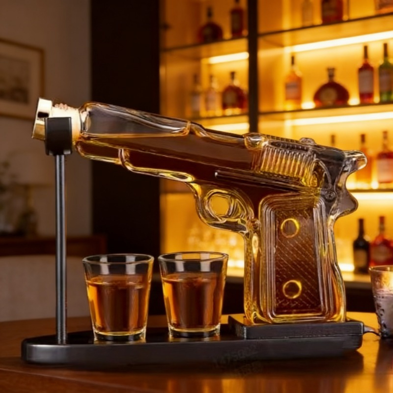 Pistol Shape Whiskey Decanter  - Glass Decanter Whiskey recension och pris
