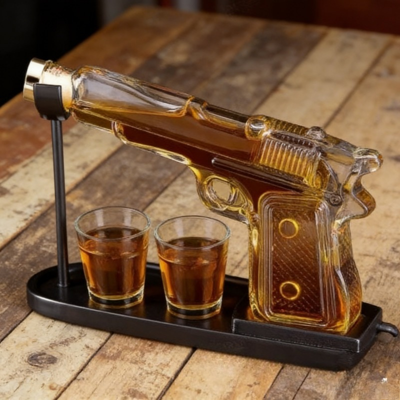 Pistol Shape Whiskey Decanter  - Glass Decanter Whiskey recension och pris