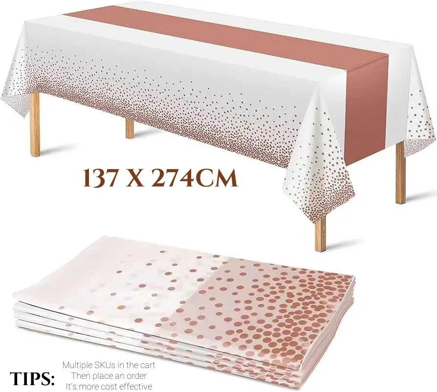 Rose Gold Disposable Tableclot - Gold Cutlery Flatware recension och pris