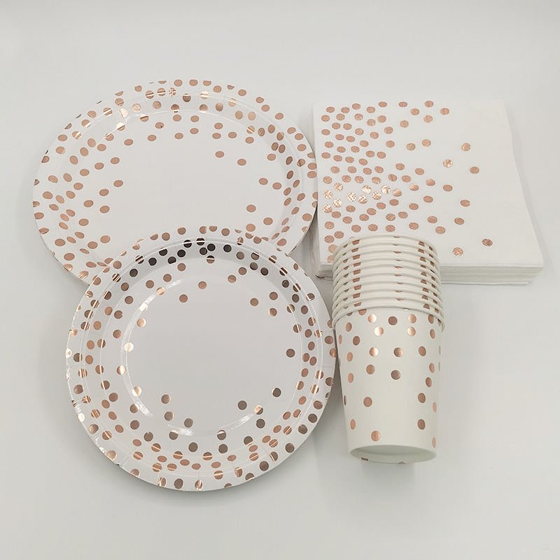 Rose Gold Party Tableware Kit  - Gold Cutlery Flatware recension och pris