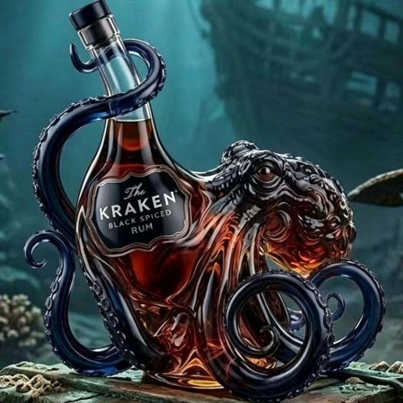 Glass Bottle Sea Monster Octop - Glass Decanter Whiskey recension och pris
