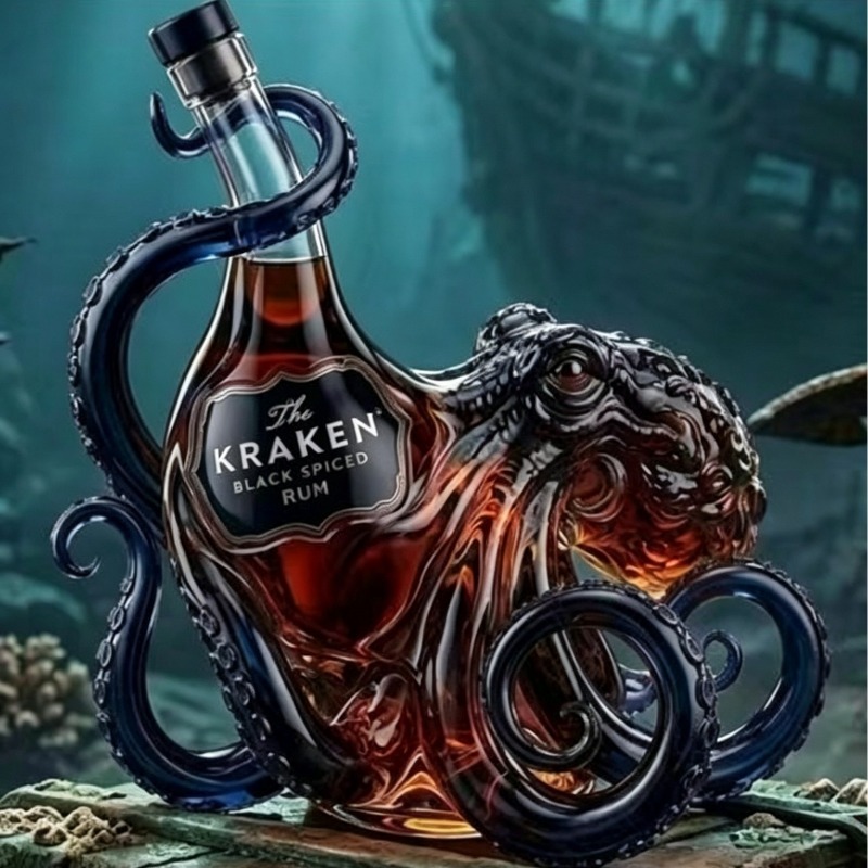 Glass Bottle Sea Monster Octop - Glass Decanter Whiskey recension och pris
