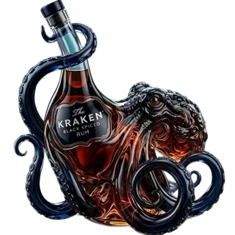Glass Bottle Sea Monster Octop - Glass Decanter Whiskey recension och pris
