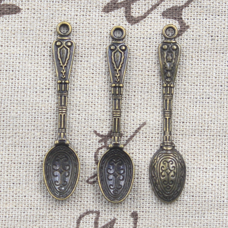 15pcs Charms Pattern Spoon 48x - Gold Cutlery Flatware recension och pris