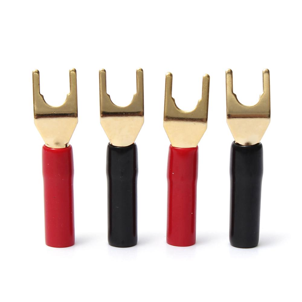 4Pcs Y-style Spade Banana Plug - Gold Cutlery Flatware recension och pris