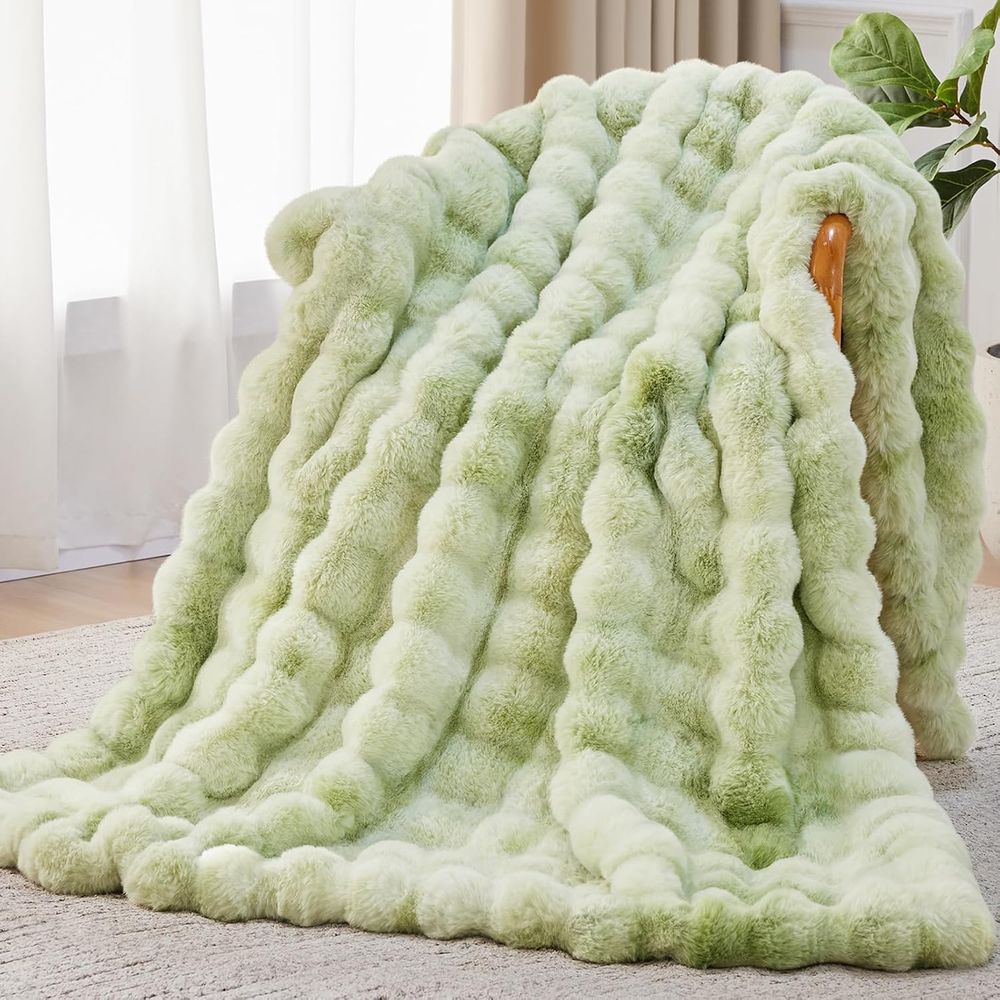 Faux Fur Throw Blanket, 1000GS - Cashmere Throw Blanket recension och pris