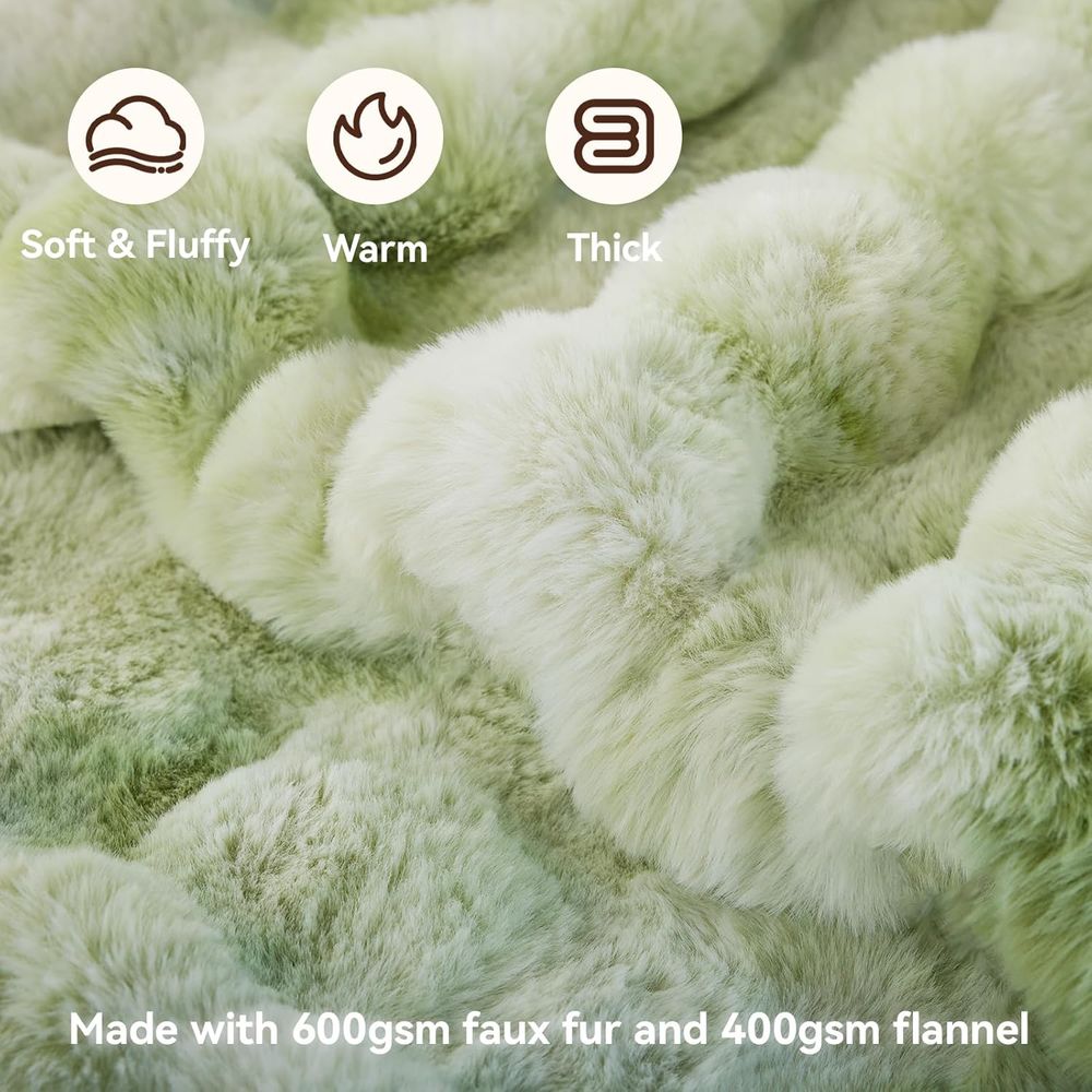 Faux Fur Throw Blanket, 1000GS - Cashmere Throw Blanket recension och pris