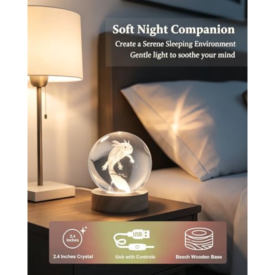 3D Crystal Ball Night Light, W - Crystal Ball Decor recension och pris