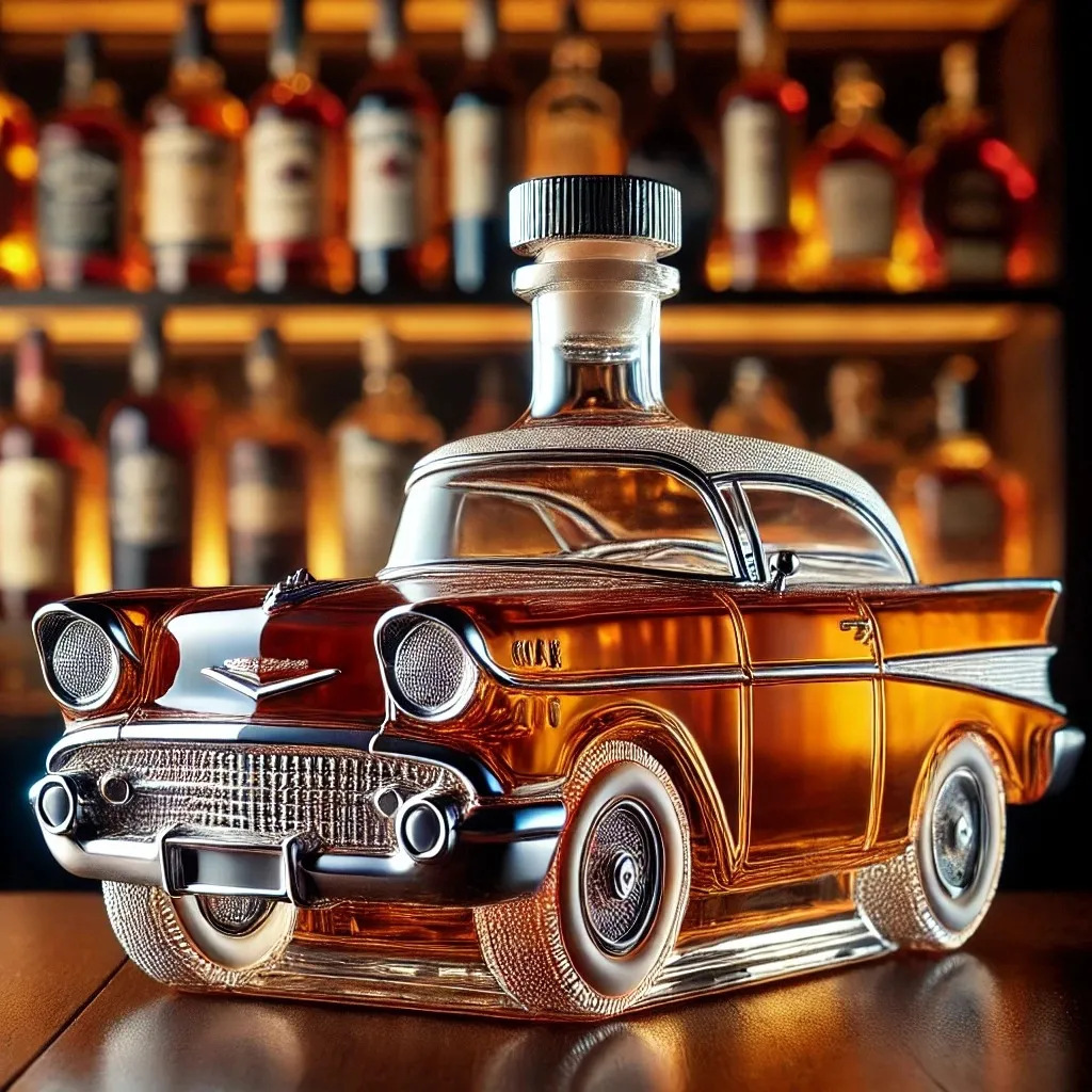 Vintage Car-Shaped Glass Liquo - Glass Decanter Whiskey recension och pris