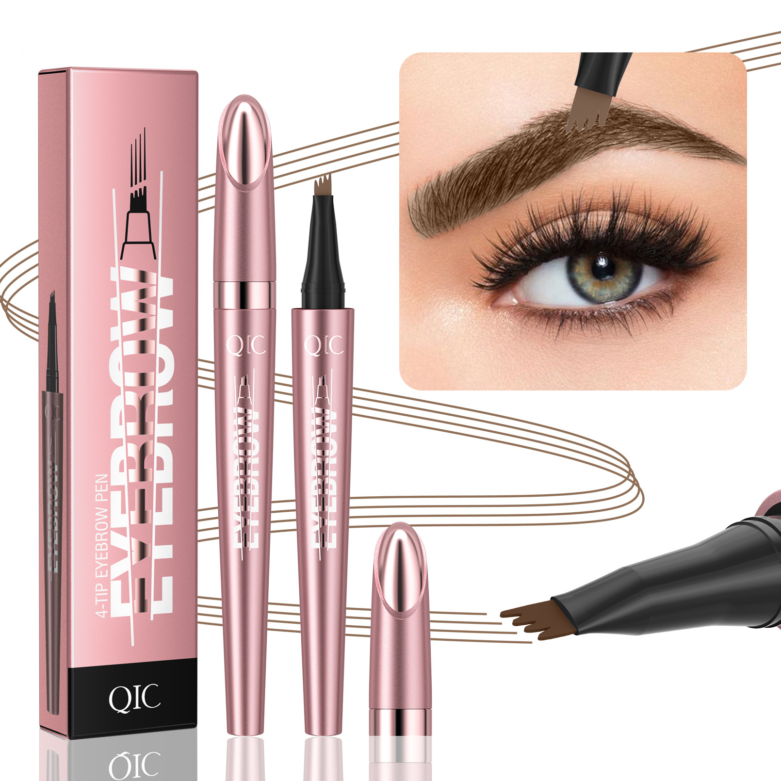 4 Fork Tip Eyebrow Pencil 3D M - Gold Cutlery Flatware recension och pris