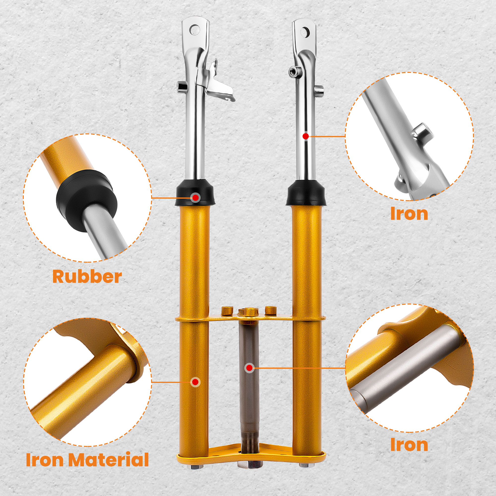 Complete Front Forks Shock Sus - Gold Cutlery Flatware recension och pris
