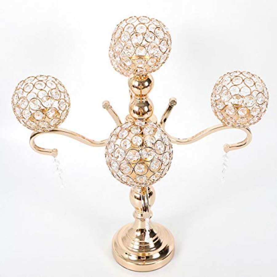 5 Arms Candle Holder for Weddi - Crystal Ball Decor recension och pris