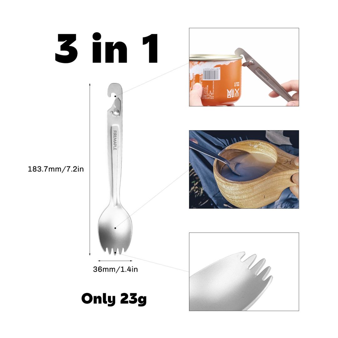 Fire Maple Titanium Spork With - Gold Cutlery Flatware recension och pris